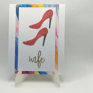 Elegant High Heel Silhouette Greeting Card